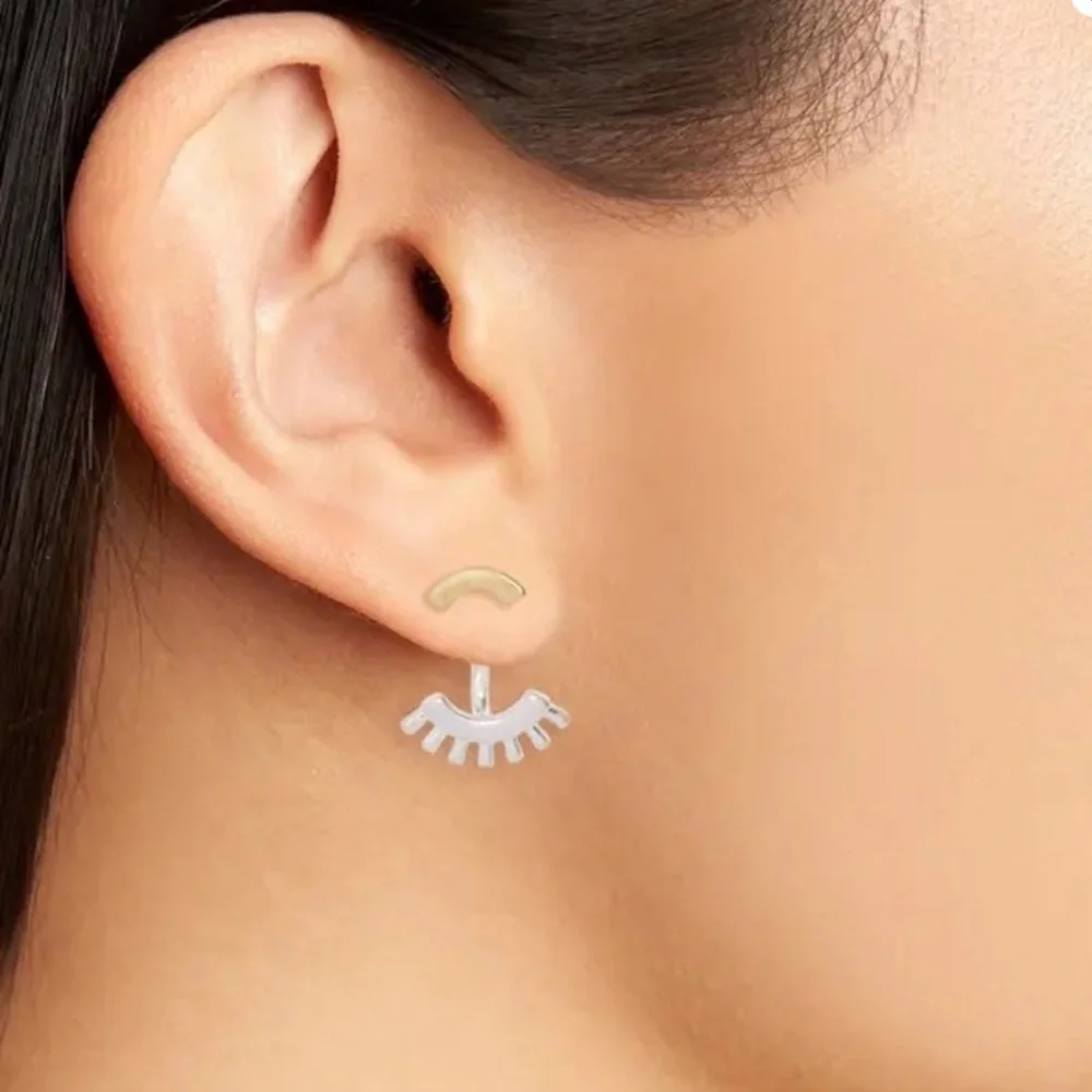 Madewell Madewell Drop Back Succulent Earrings Gold and Silver NWT